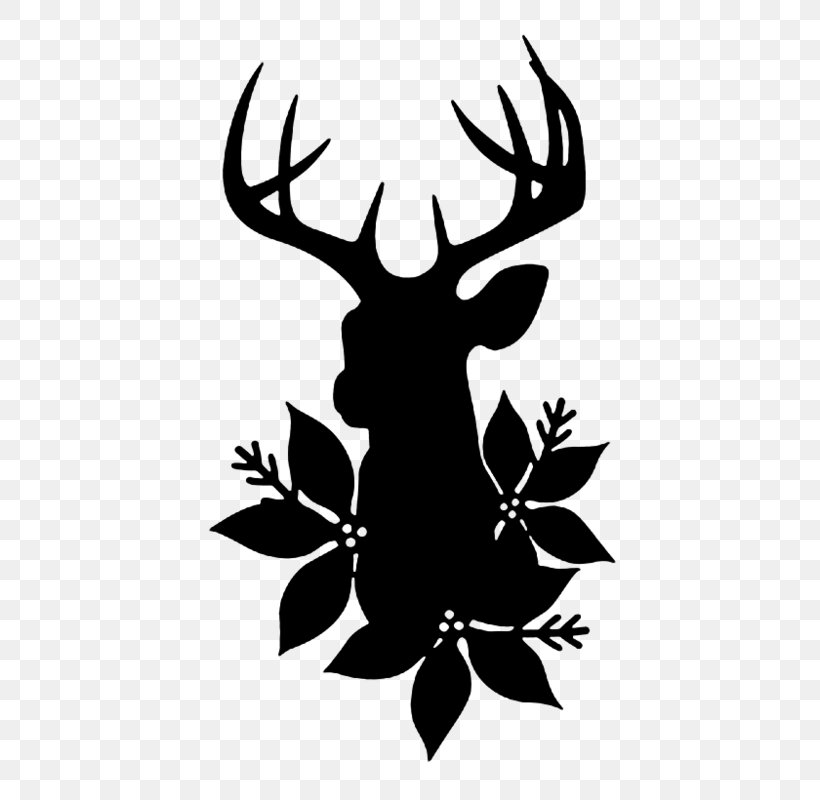 Reindeer Silhouette Clip Art, PNG, 488x800px, Deer, Antler, Art, Black And White, Branch Download Free