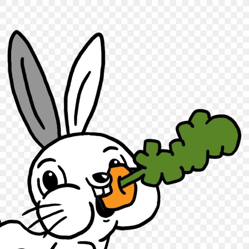 Hare Cartoon White Clip Art, PNG, 1024x1024px, Hare, Art, Artwork, Beak, Black And White Download Free