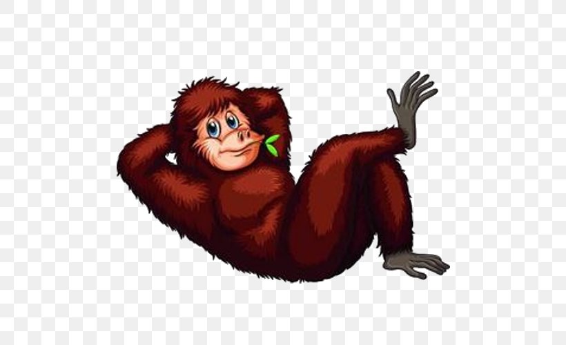 Orangutan Animal Illustrations Stock Photography Clip Art, PNG, 500x500px, Orangutan, Animal Illustrations, Bear, Beaver, Can Stock Photo Download Free