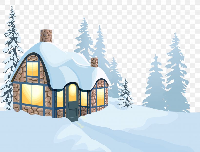 House Winter Snow Clip Art, PNG, 8175x6221px, Watercolor, Cartoon, Flower, Frame, Heart Download Free
