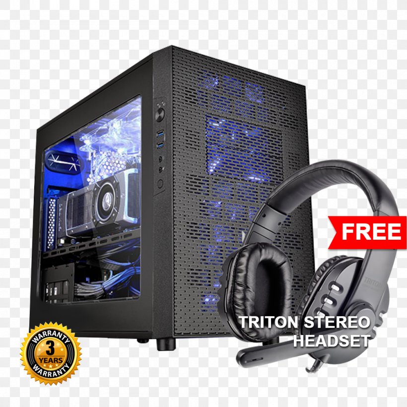 Computer Cases & Housings Power Supply Unit Mini-ITX ATX Thermaltake, PNG, 1000x1000px, Computer Cases Housings, Atx, Audio, Audio Equipment, Computer Case Download Free