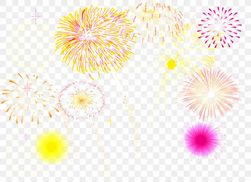 Yellow Flower Fireworks Plant Pattern, PNG, 854x622px, Yellow, Dandelion, Fireworks, Flower, Plant Download Free