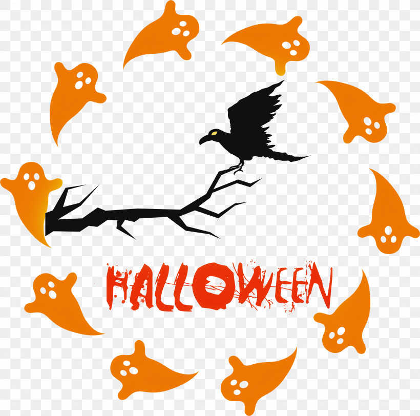 Happy Halloween, PNG, 3000x2971px, Happy Halloween, Beak, Biology, Birds, Geometry Download Free