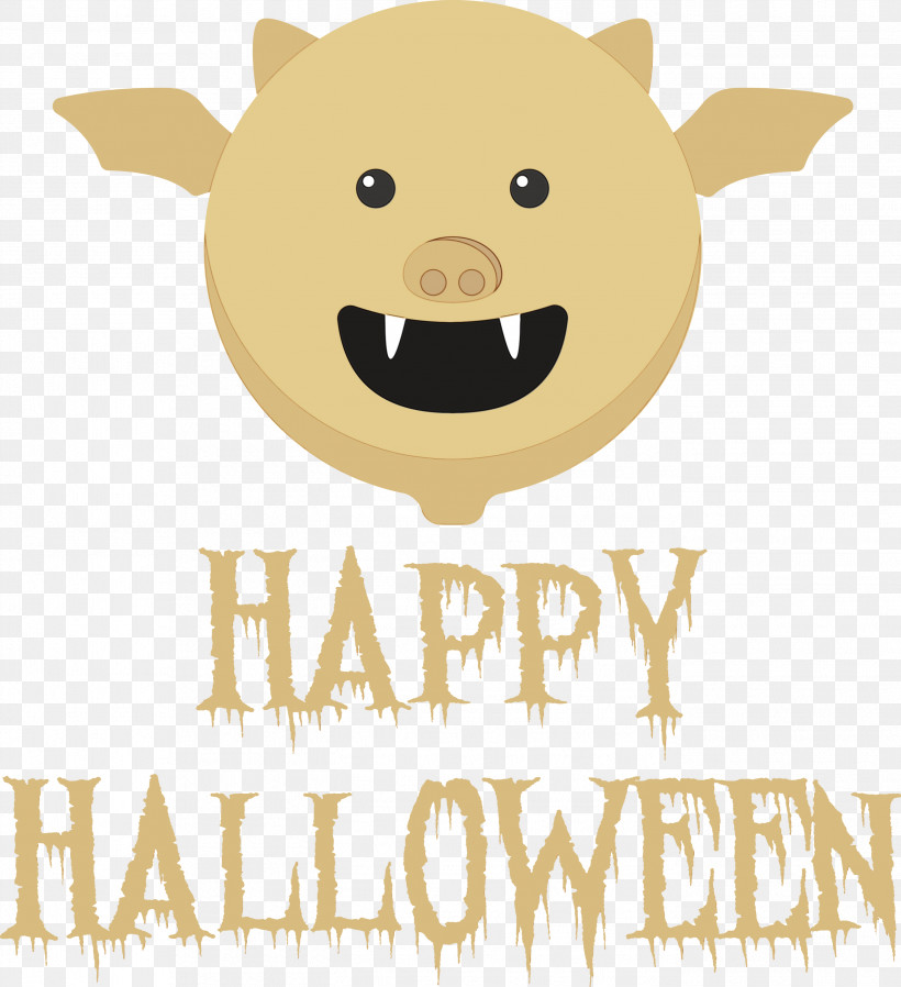 Cartoon Snout Logo Dog Happiness, PNG, 2739x3000px, Happy Halloween, Biology, Cartoon, Dog, Happiness Download Free