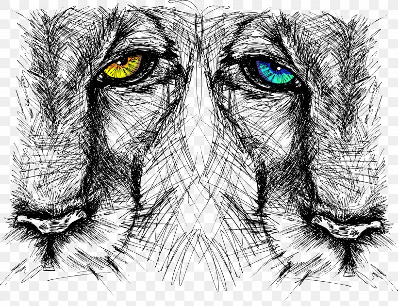 Lion Drawing, PNG, 3000x2310px, Watercolor, Cartoon, Flower, Frame, Heart Download Free