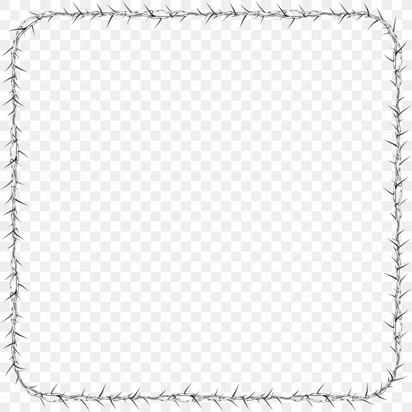 Picture Frames Thorns, Spines, And Prickles Square Clip Art, PNG, 2338x2338px, Picture Frames, Area, Black And White, Border, Branch Download Free