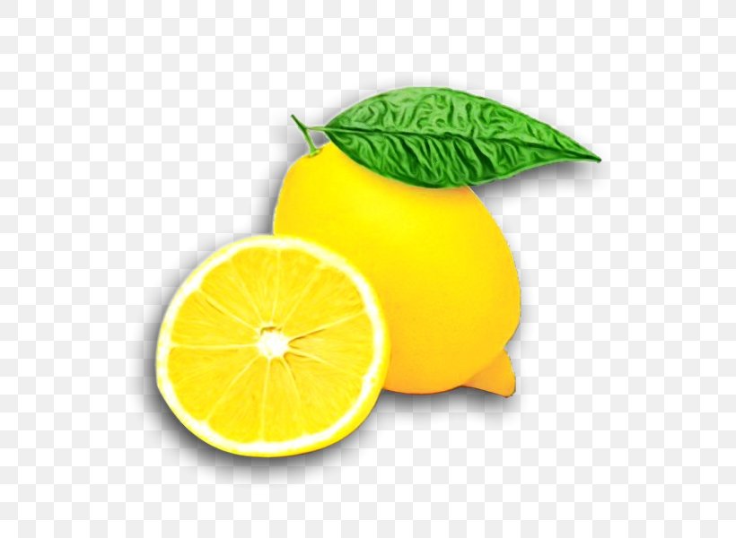 Lemon Citrus Lemon-lime Fruit Yellow, PNG, 600x600px, Watercolor, Citrus, Food, Fruit, Leaf Download Free