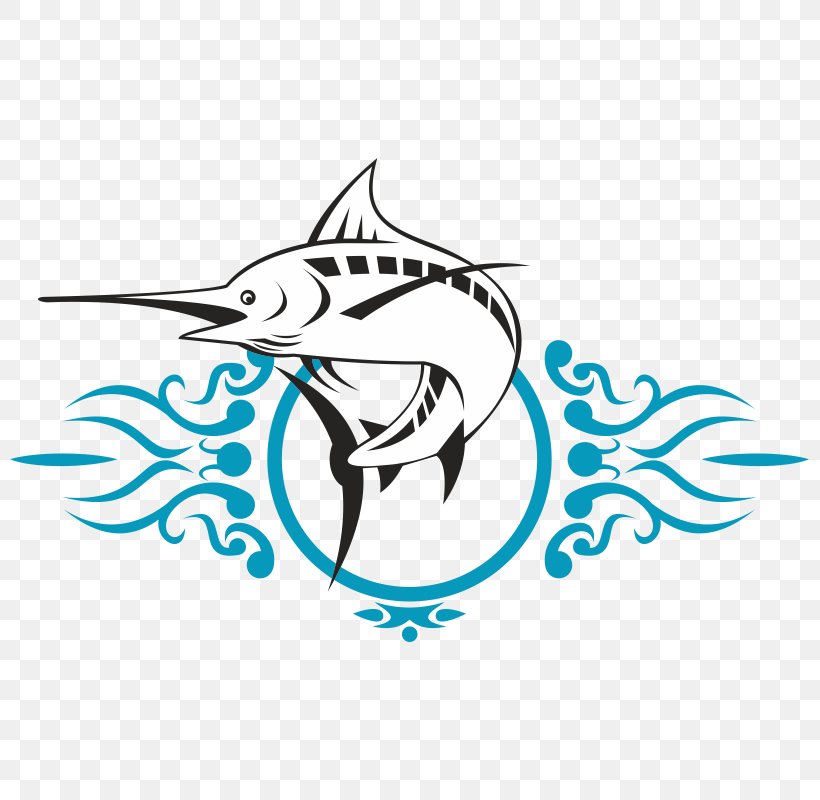 Marlin Fishing Atlantic Blue Marlin Royalty-free Clip Art, PNG, 800x800px, Marlin Fishing, Artwork, Atlantic Blue Marlin, Beak, Black And White Download Free