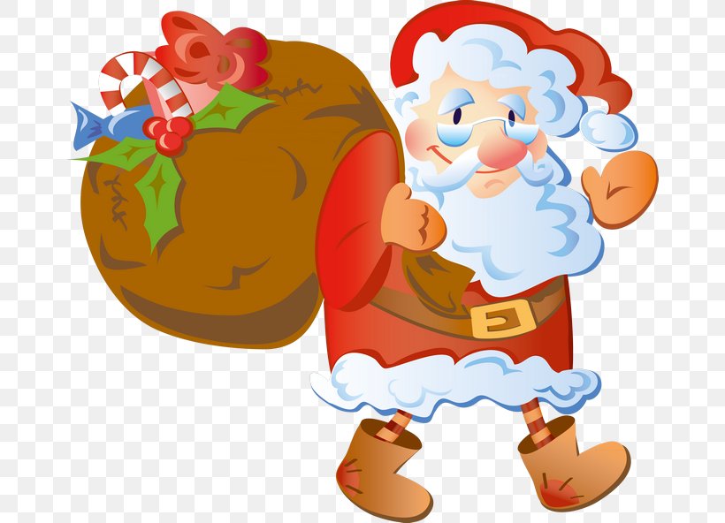 Santa Claus Christmas Eve Clip Art, PNG, 670x592px, Watercolor, Cartoon, Flower, Frame, Heart Download Free