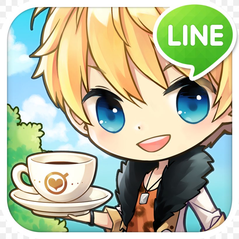 LINE I Love Coffee Cafe Line Games LINE Pokopang, PNG, 1024x1024px, Watercolor, Cartoon, Flower, Frame, Heart Download Free
