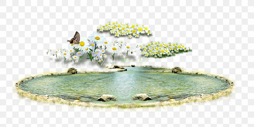 Psd Computer File Download Vector Graphics, PNG, 1000x500px, Pond, Aquatic Plant, Fountain, Landscape, Plant Download Free