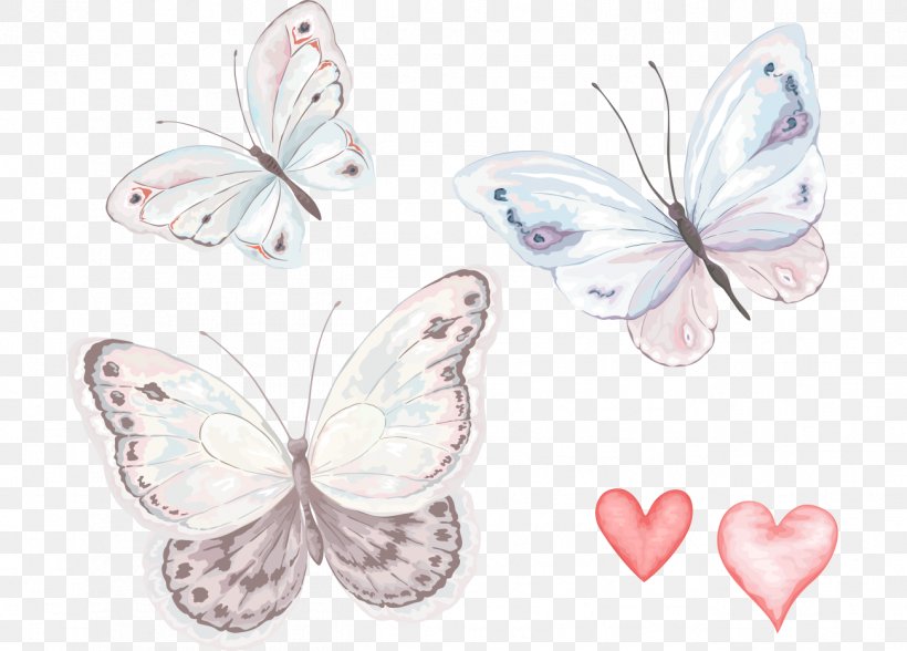 Hand-painted Watercolor Butterfly Fly Cartoon, PNG, 1301x934px, Watercolour Flowers, Art, Butterfly, Cartoon, Drawing Download Free