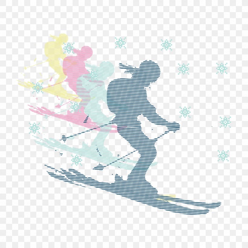 Euclidean Vector Illustration, PNG, 1000x1000px, Sport, Art, Fictional Character, Motion, Skiing Download Free
