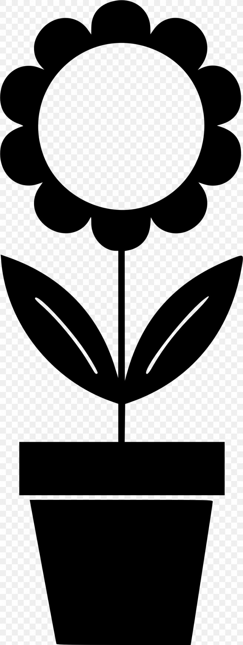 Flowerpot Houseplant Clip Art, PNG, 906x2400px, Flowerpot, Artwork, Black And White, Color, Cricut Download Free