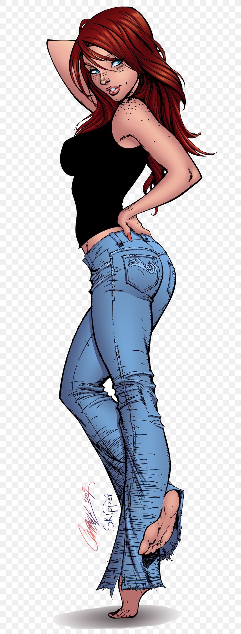 Mary Jane Watson Spider-Man J. Scott Campbell Comics Comic Book, PNG, 800x2157px, Watercolor, Cartoon, Flower, Frame, Heart Download Free
