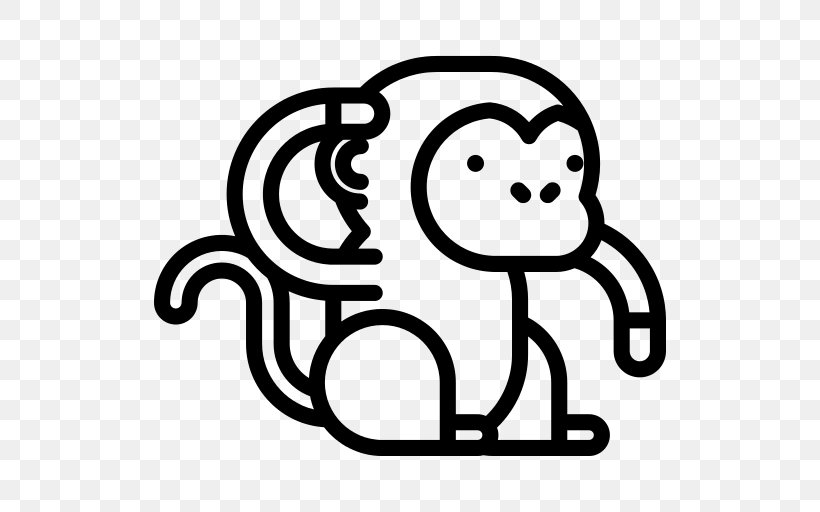 Monkey Cartoon, PNG, 512x512px, Ape, Blackandwhite, Cartoon, Coloring Book, Drawing Download Free