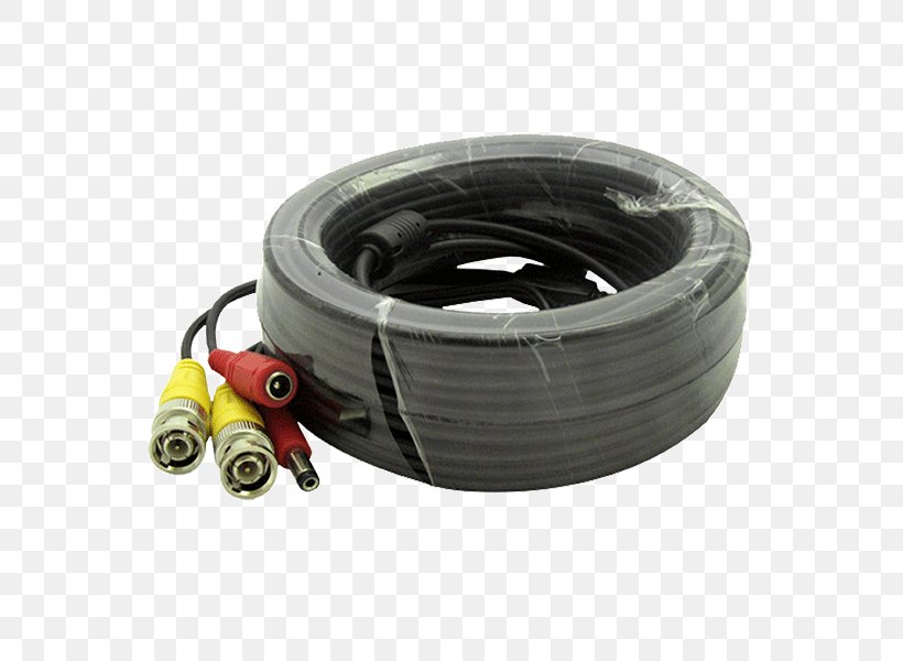 Coaxial Cable Electrical Cable Camera Computer Network Security, PNG, 600x600px, Coaxial Cable, Alarm Device, Analog High Definition, Bnc Connector, Cable Download Free