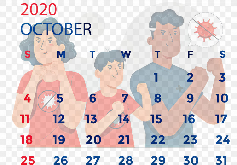 October 2020 Calendar October 2020 Printable Calendar, PNG, 3000x2083px, October 2020 Calendar, Face, Hair, Head, Human Download Free