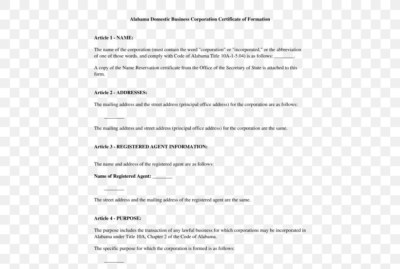 Articles Of Incorporation Certificate Of Incorporation Non-stock Corporation, PNG, 532x551px, Articles Of Incorporation, Area, Business, Certificate Of Incorporation, Concept Download Free