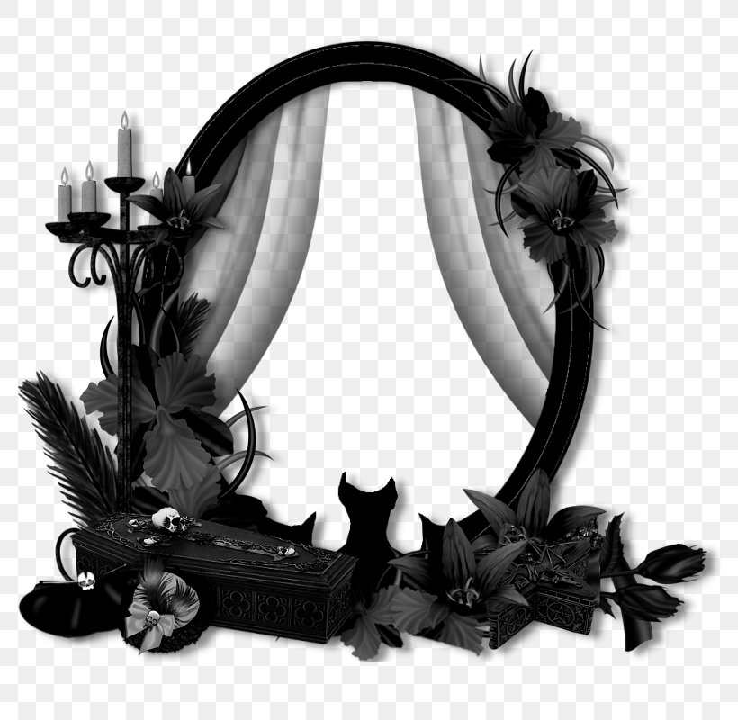 Picture Frames Goths Gothic Art Mirror, PNG, 800x800px, Picture Frames, Allahumma, Art, Black And White, Cornice Download Free