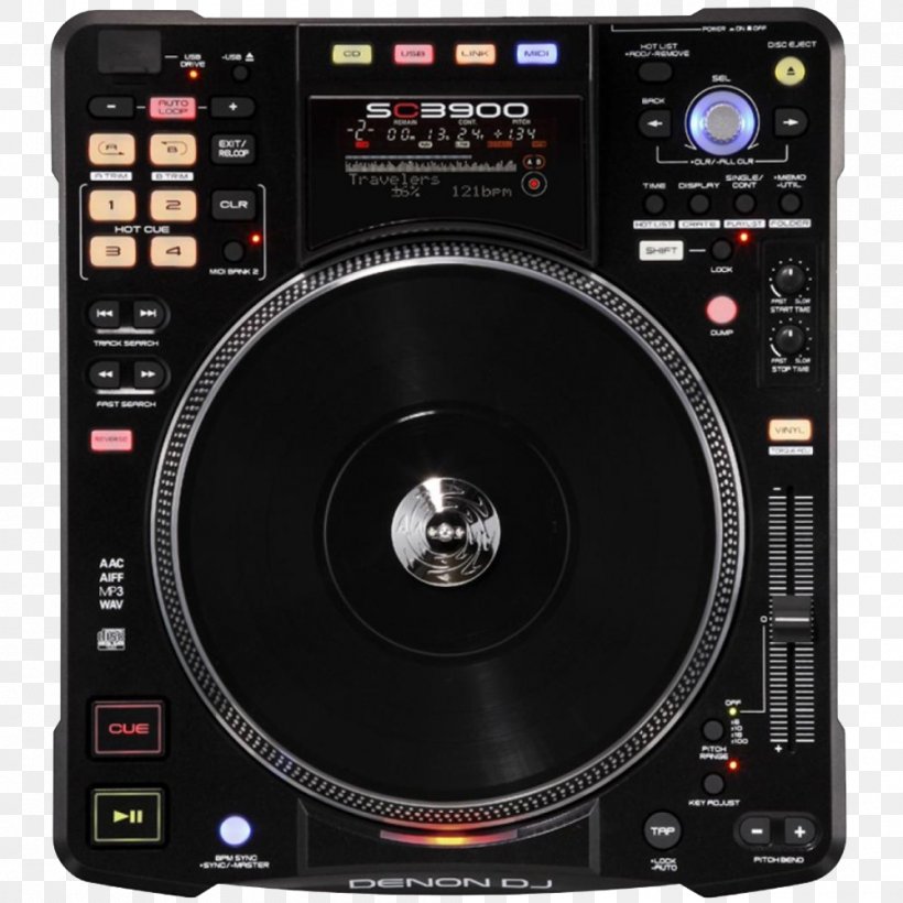 Disc Jockey Denon DJ Controller CDJ Phonograph Record, PNG, 1000x1000px, Watercolor, Cartoon, Flower, Frame, Heart Download Free