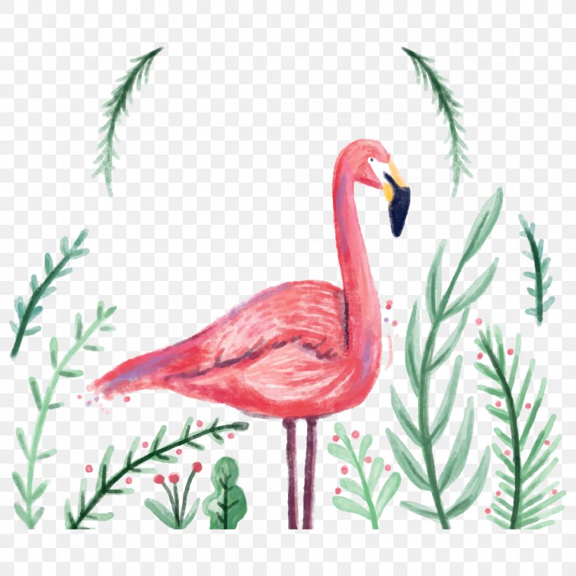 Flamingo Wedding Invitation Wallpaper, PNG, 1000x1000px, Flamingo, Bathroom, Beak, Bird, Fauna Download Free