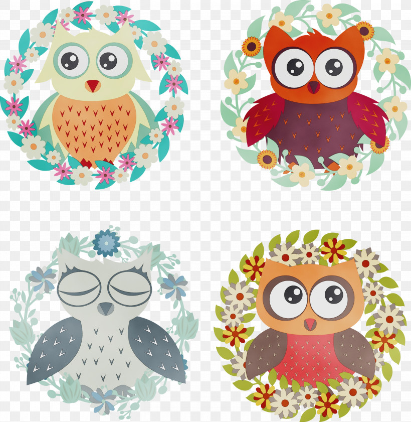 Owl M Owl_m Font Beak, PNG, 2923x3000px, Watercolor, Beak, Owl M, Owl_m, Paint Download Free