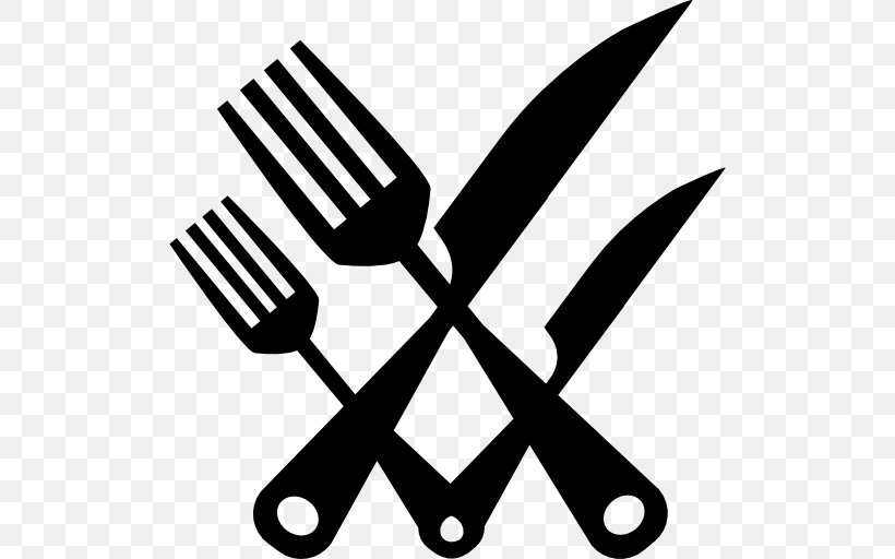 Knife Kitchen Utensil Fork Tool, PNG, 512x512px, Knife, Black And White, Cutlery, Fork, Kitchen Download Free