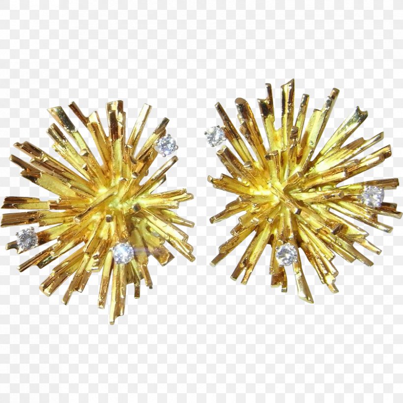Earring 1950s Jewellery Gold Diamond, PNG, 839x839px, Earring, Atomic Age, Bracelet, Brass, Charm Bracelet Download Free
