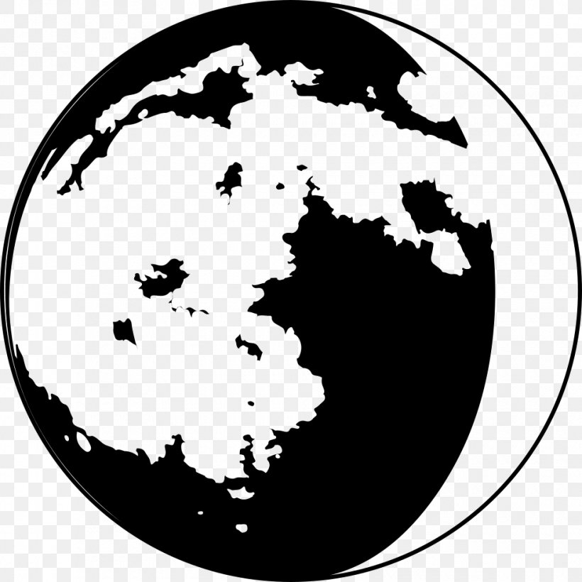 Earth Lunar Phase Symbol, PNG, 980x980px, Earth, Black And White, Crescent, Lunar Phase, Monochrome Download Free