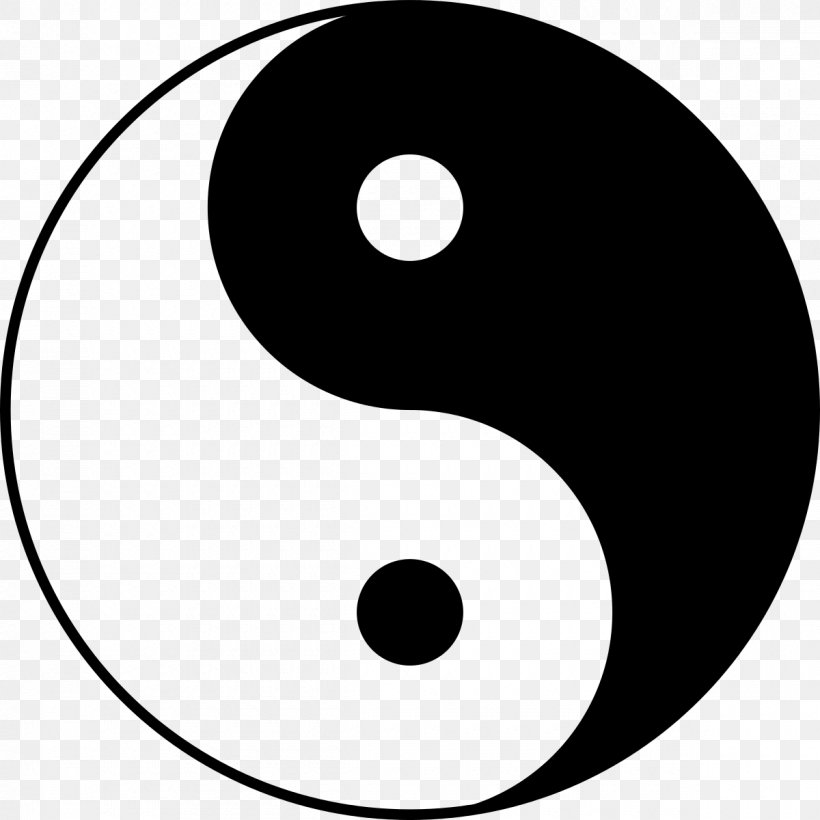 Yin And Yang Symbol Clip Art, PNG, 1200x1200px, Yin And Yang, Area, Black And White, Monochrome, Monochrome Photography Download Free