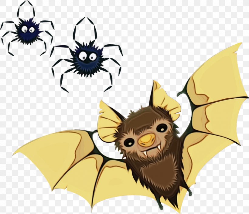 Cartoon Clip Art Bat Fictional Character Plant, PNG, 837x720px, Watercolor, Animation, Bat, Cartoon, Fictional Character Download Free