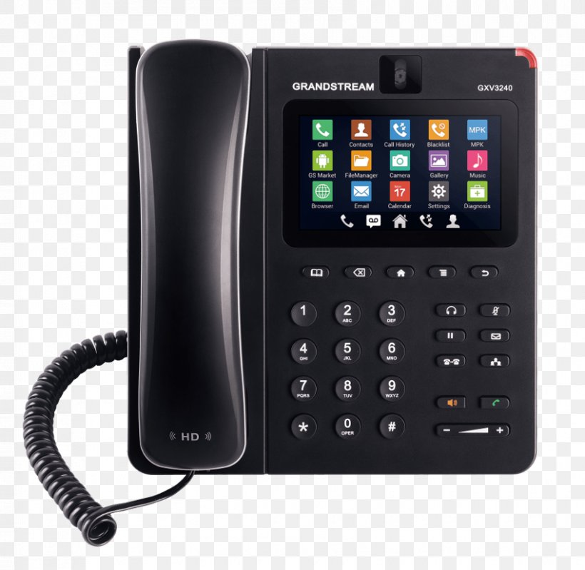 Grandstream Networks Grandstream GXV3240 VoIP Phone Telephone Grandstream GXV3275, PNG, 850x829px, Grandstream Networks, Android, Caller Id, Communication Device, Corded Phone Download Free