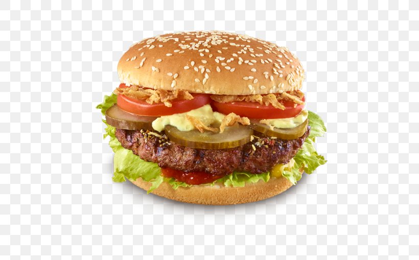 Hamburger Cheeseburger Buffalo Burger Fried Chicken Vegetarian Cuisine, PNG, 495x509px, Hamburger, American Food, Bacon, Big Mac, Breakfast Sandwich Download Free