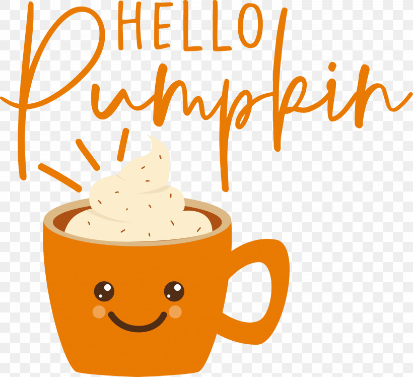 HELLO PUMPKIN Autumn Harvest, PNG, 3000x2739px, Autumn, Caffeine, Cappuccino, Coffee, Coffee Cup Download Free