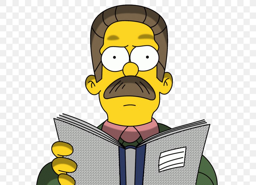 Ned Flanders Homer Simpson YouTube Hellbound: The Tally Man, PNG, 593x591px, Ned Flanders, Beak, Cartoon, Character, Drawing Download Free