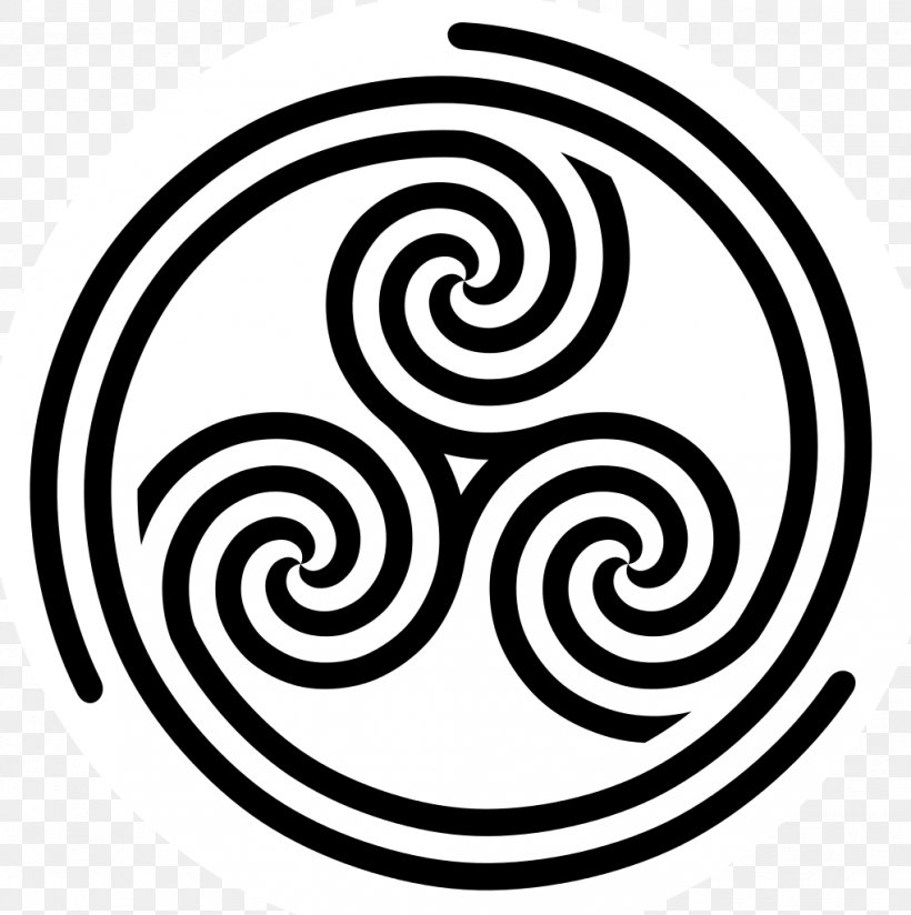 Triskelion Spiral Symbol Wikimedia Commons, PNG, 1019x1024px, Triskelion, Area, Black And White, Celtic Knot, Celts Download Free