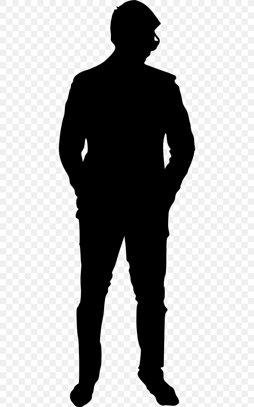 Silhouette Person Male, PNG, 440x1312px, Silhouette, Black And White ...