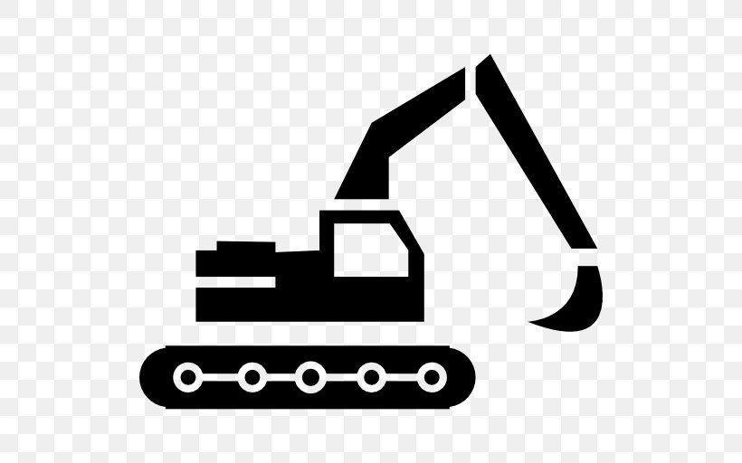 Excavator Architectural Engineering Bulldozer Logo, PNG, 512x512px, Excavator, Architectural Engineering, Area, Backhoe, Black Download Free