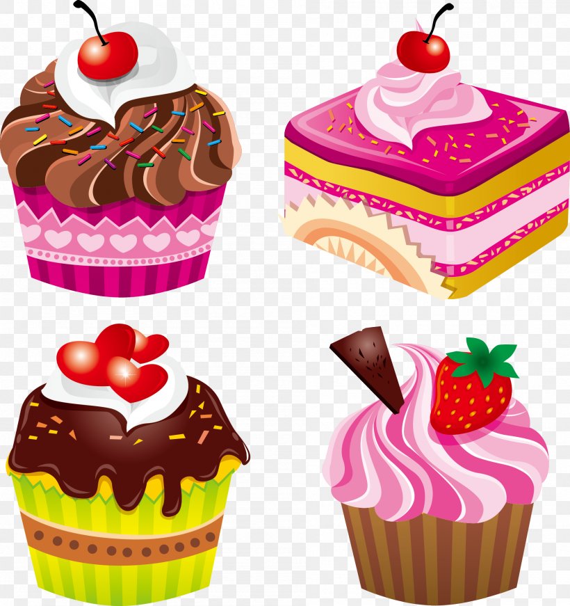 Cupcake Chocolate Cake Birthday Cake Icing Strawberry Cream Cake, PNG, 1898x2018px, Cupcake, Bakery, Baking Cup, Birthday Cake, Buttercream Download Free