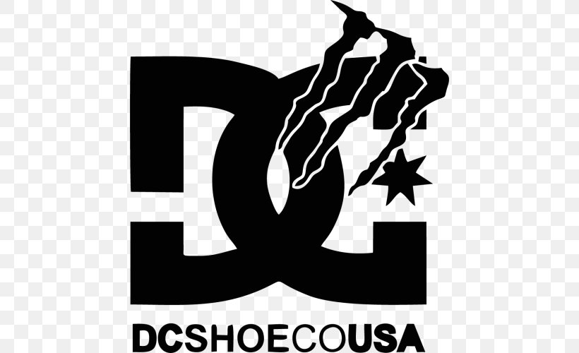 DC Shoes Skate Shoe Decal Clothing, PNG, 500x500px, Dc Shoes, Area, Artwork, Black, Black And White Download Free