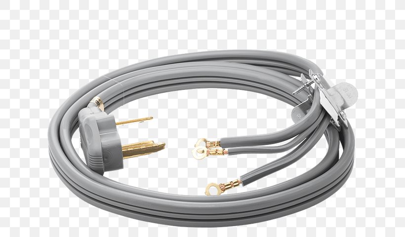 Power Cord Clothes Dryer Coaxial Cable Electrical Wires & Cable Washing Machines, PNG, 632x480px, Power Cord, Ac Power Plugs And Sockets, Cable, Clothes Dryer, Coaxial Cable Download Free