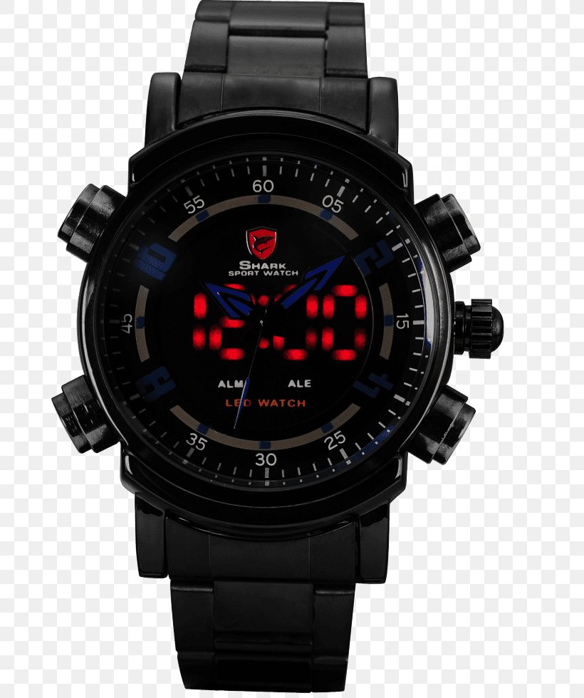 Watch Strap Shark Clock Clothing Accessories, PNG, 676x980px, Watch, Black, Brand, Clock, Clothing Accessories Download Free