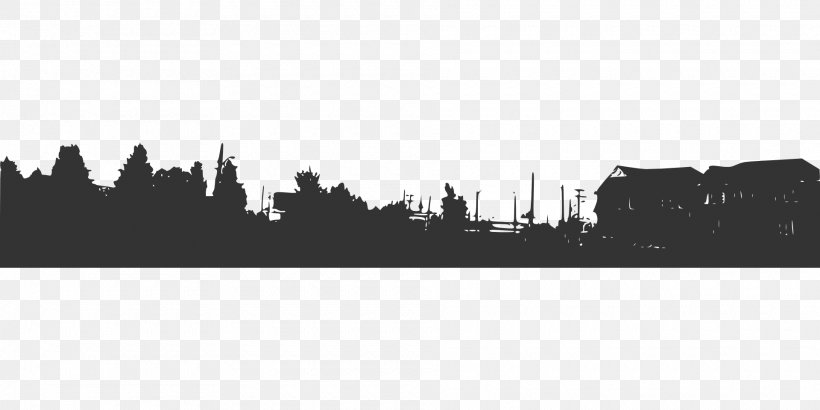 Black And White Clip Art, PNG, 1920x960px, Black And White, Art, Black, City, Horizon Download Free