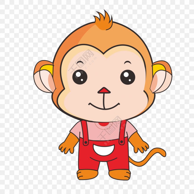 Clip Art Vector Graphics Monkey Illustration Image, PNG, 1024x1024px, Monkey, Animated Cartoon, Animation, Art, Cartoon Download Free