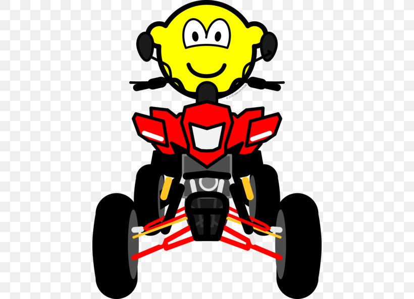 Emoticon Smiley All-terrain Vehicle Clip Art, PNG, 454x593px, Emoticon, Allterrain Vehicle, Animation, Artwork, Cycling Download Free