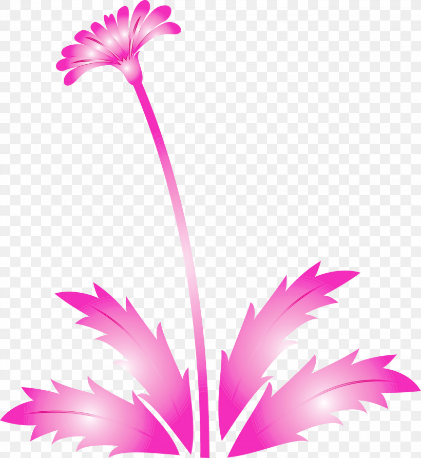 Pink Flower Plant Petal Pink Family, PNG, 2755x3000px, Dandelion Flower, Easter Day Flower, Flower, Gerbera, Paint Download Free