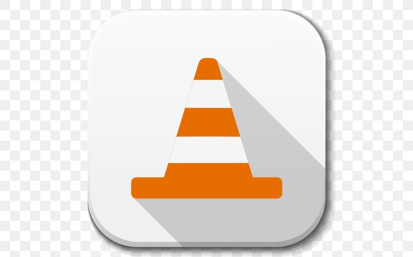 Triangle Cone Orange, PNG, 512x512px, Vlc Media Player, Computer Program, Cone, Gratis, Orange Download Free