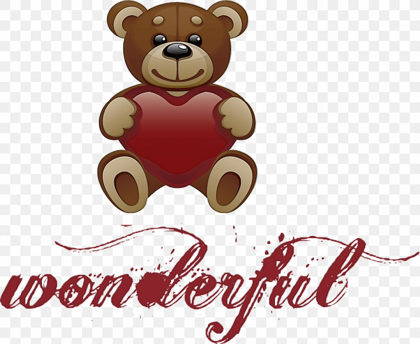 Wonderful Valentines Day, PNG, 3000x2461px, Wonderful, Arizona Coyotes, Bears, Biology, Cartoon Download Free