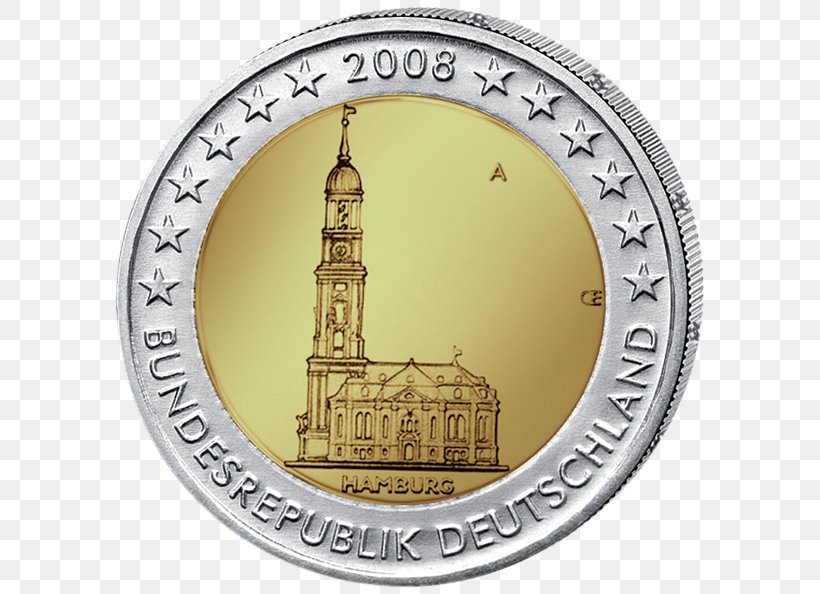 Germany 2 Euro Commemorative Coins 2 Euro Coin, PNG, 600x594px, 2 Euro Coin, 2 Euro Commemorative Coins, Germany, Banknote, Clock Download Free